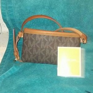Michael Kors brown belt/ wallet